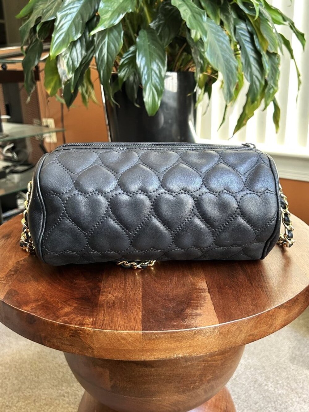 MOSCHINO Heart Barrel Shoulder Bag, Black - Picture 9 of 10